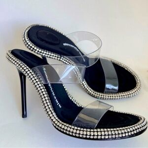 Alexander wang nova heel slides rhinestone